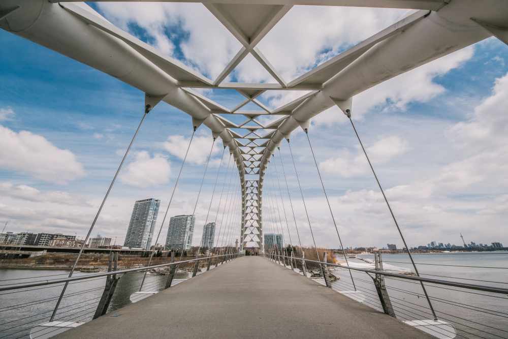 On the bridge to the driving school in Etobicoke